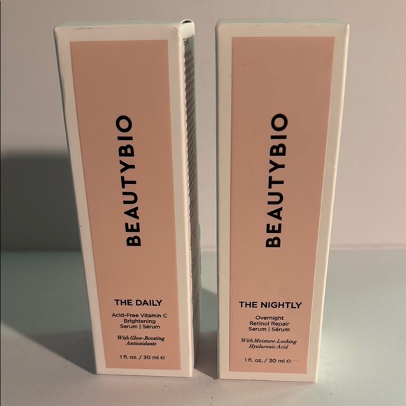 BEAUTYBIO THE DAILY +  THE NIGHTLY SERUM SET VIT C BRIGHTENING F/S 1 Oz ea. NIB! - Picture 5 of 9